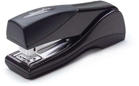 Swingline Stapler, Jam Free, Optima Grip Compact Size, Ergonomic Cushion, Metal, 25 Sheet Capacity, Black (87815)