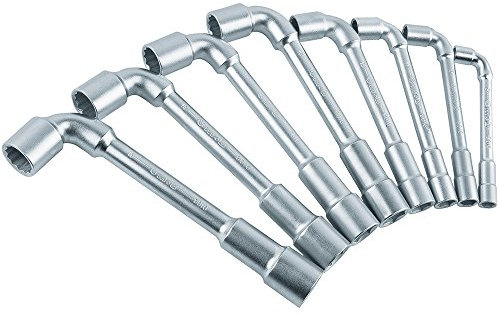 Peddinghaus 9016000101 Clé à pipe 6 x 12-pans, Argent, 8-19 mm, Set de 8 Pièces