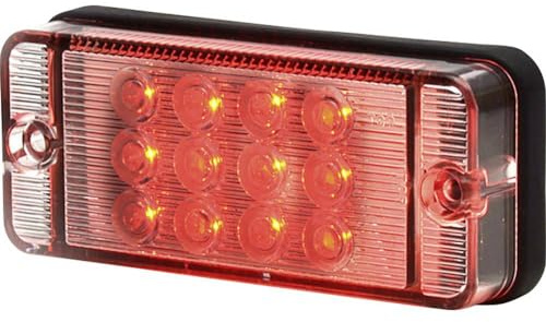 SecoRüt Dimbaklykta Öppen kabelände Dimbakljus bak 12 V, 24 V Röd Klart glas