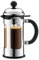 Bodum CHAMBORD Kaffeebereiter (French Press System, Auslaufschutz, Edelstahlrahmen, 1,0 liters) glänzend