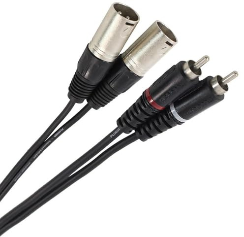 Plugger Câble Bretelle XLR Mâle 3b - RCA Mâle 3m Easy Noir