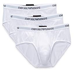 Emporio Armani Herren Cotton Pure Cotton 3-Pack Brief Briefs (3er Pack)