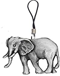 Elefant R96 Emblem aus englischem Zinn auf einem Handyanhänger, Hartzinn
