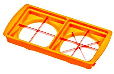 Genius Neu Ersatzteile Nicer Dicer Plus: Grund-Deckel - Hobeleinsatz - Messereinsätze - Sparschäler - Behälter - Deckel (Vierteln und Achteln, Orange)