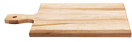 Labell Handle Wooden Chopping Boards with Handle - Canadian Maple Hardwood Cutting Board - Edge Grain Butchers Block for Chopping Meat, Cheese, Fruits & Vegetables - 25.4cmx45.72cmx1.9 cm