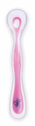 Nuby NT67658PINK Natural Touch Silikon-Löffel/silicone spoon / 1er Pack, Rosa