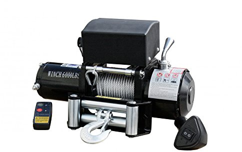 Elektrische Seilwinde 6000 lbs 12V mit Funkfernbedienung – Seilzug für SUV, ATV, Boot & Anhänger – robustes Stahlseil – einfache Montage