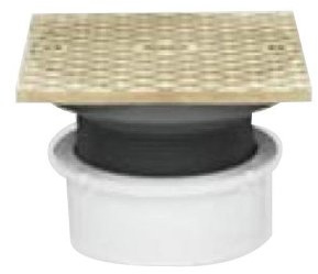 Oatey 74149 PVC Hub Base General Purpose Cleanout with 6-Inch BR Cover and Square Ring, 4-Inch