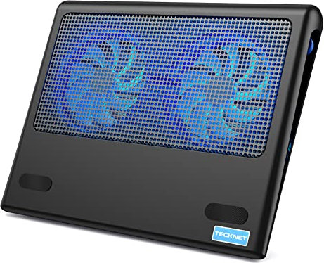 TECKNET Laptop Cooling Pad, 12-16 Laptop Cooler with 2 Quiet Fans, Ergonomic Comfort Gaming Laptop Cooling Stand, Speed Adjustable Cooling Pad