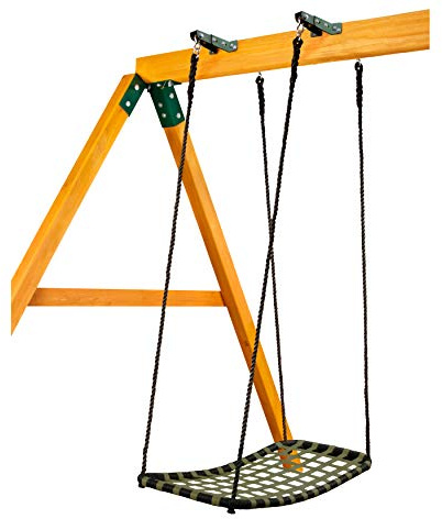 Gorilla Playsets 04-0031-BK/G/BK Chill 'N Swing with Adjustable Glider Brackets, Multi-Child Swing, Nylon, Green/Black