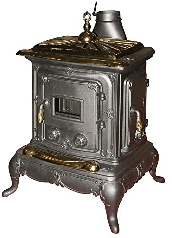 STUFA A LEGNA PARLOR SMALL 6 KW INTERAMENTE IN GHISA 57X51X87H