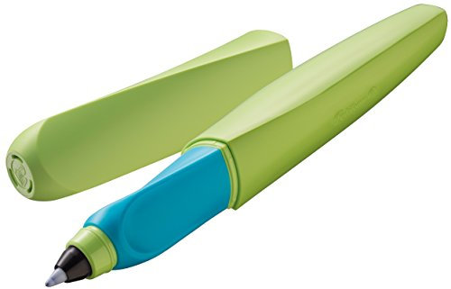 Pelikan 959791 Twist Tintenroller universell für Rechts- und Linkshänder, grün/blau