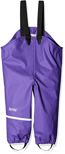 CareTec Flicka Rain Overall - PU w/o fleece Regnbyxor, Purple (633), 140