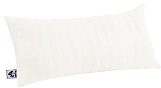 Irisette Merino Kopfkissen 40x80 cm, 100% Schurwollfüllung, klimaregulierend, Baumwoll-Bezug, Öko-Tex, Produziert in Deutschland