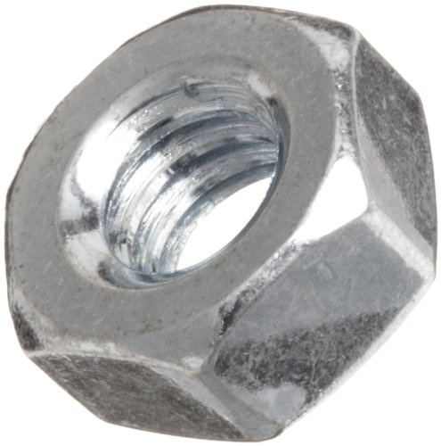 Small Parts 1105NH Steel Small Pattern Machine Screw Hex Nut, Zinc Plated Finish, #10-32 Thread Size, 5/16 Width Across Flats, 7/64 Thick (Pack of 100)