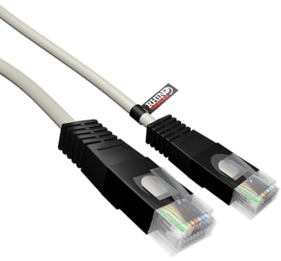 Rhinocables Cruzado RJ45 CAT5 Ethernet XOVER Color de Cable de Red LAN CAT5e Patch Lead (30m, Beige)