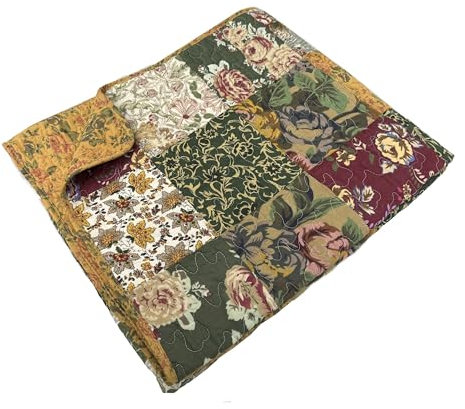 Greenland Home Antique Chic Quilted Patchwork Throw, 50 x 60, Multicolor