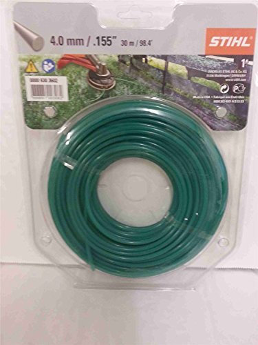 Stihl Filo rotondo in nylon per decespugliatore, 4 mm x 32 m, colore: verde