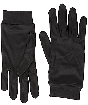 Mountain Warehouse Gants en Soie - Gants 100% Soie, 3 Tailles, Poids léger, Respirants - pour Camper par Temps Froid Noir M