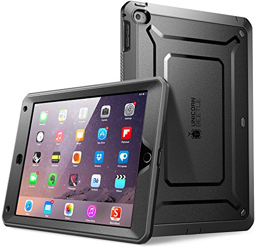 SUPCASE Hülle für iPad Air 2 Case 2. Generation 360 Grad Schutzhülle Robust Cover [Unicorn Beetle PRO] mit integriertem Displayschutz 2014 Ausgabe, Schwarz