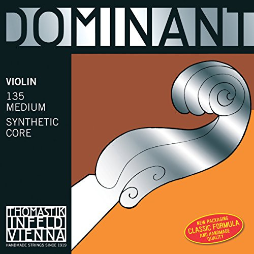 Thomastik-Infeld Dominant Violinsaite G 1/4 – Einzelsaite (133 1/4), synthetischer Kern, Silber umsponnen, mittlere Spannung