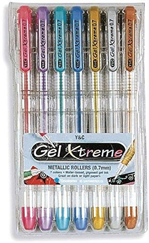 Yasutomo GX1007 Gel Xtreme Metallic Pens, Package of 7