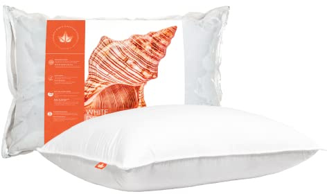 Canadian Down & Feather Co. – 1 Pack Firm 625 Fill Power White Down Sleeping Pillow King Size - 500 Thread Count Shell 100% Cotton - Made in Canada