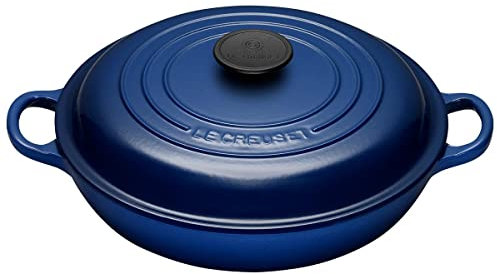 LE CREUSET 250322663 - Cazuela de Hierro Fundido, 26 cm, Color Azul Cobalto