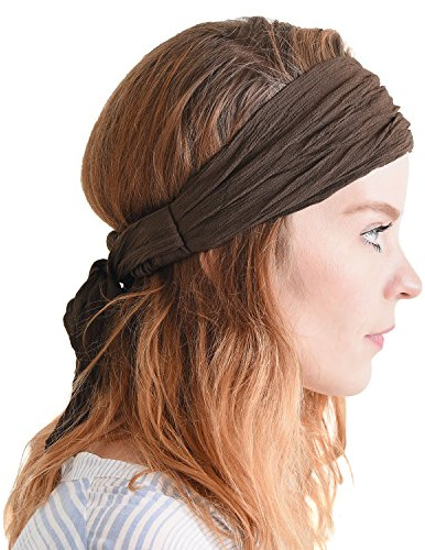 CHARM Damen Stirnband & Herren Haarband, Kopftuch Bandana | aus Viskose, Dreadband, Boho Stirnbänder, Haarschmuck, Zubehör für Festival, Pirat Kostüm, Accessoires