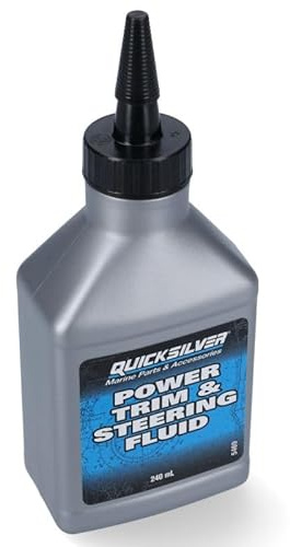 Quicksilver Power Trim & Steering Fluid 240 ml | Hydrauliköl für Power-Trim und Servolenkung | für Bootsmotoren Mercruiser Mercury Mariner Force