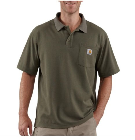 Carhartt Loose Fit Midweight Short-Sleeve Pocket Polo K570 Polo Ample à Manches Courtes et Poche K570 de Poids Moyen Homme (Lot de 1)