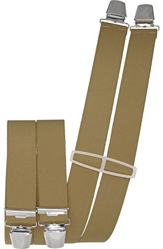 Harrys-Collection Hosenträger Herren 4 Clips 35mm | extra starke Metallclips, stufenlos einstellbar, elastisches starkes Band, sicherer Halt für die Hose, Herren Accessoire