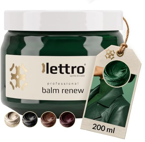 Lettro Leather Balm for Furniture, Sofas, Car Seats, Shoes and Bags Balm Renew Restores Colour and Revives Cracked Smooth Leather, 200 ml