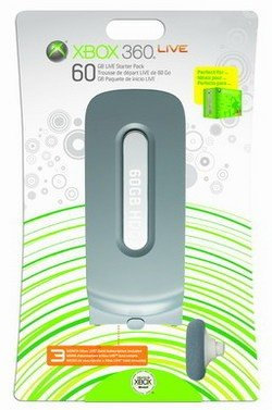 Kit Xbox 360 : Disque dur 60 Go + Xbox Live Gold 3 mois + Câble Ethernet + Micro-casque filaire