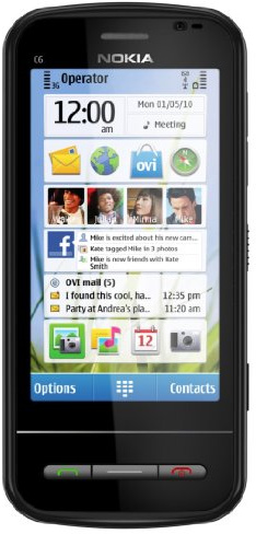 Nokia C6-00 3.2 SIM única 1200mAh Negro - Smartphone (8,13 cm (3.2), 640 x 360 Pixeles, 5 MP, Symbian OS 9.4, Negro)