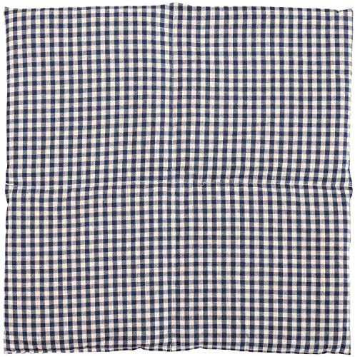 Bio-Bio Dinkelkissen 40x40cm 4-Kammer XXL Bio Füllung & Bio Stoff blau-weiß - Wärmekissen Körnerkissen