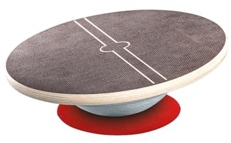 Sport-Thieme Sportkreisel Classic | Balance-Board aus rutschfest beschichtetem Holz mit Alu-Halbkugel | Bis 180 kg | ø 37 cm | Eigene Fertigung | 10 Jahre Garantie