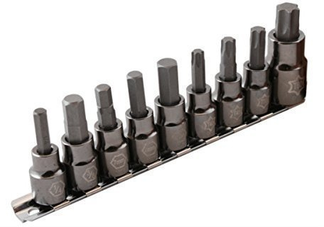 9 PIECE HEX & STAR BIT SET DESIGNED FOR DISC BRAKE CALIPERS