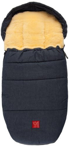 Lammfell Fußsack Lenny, denim
