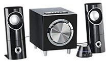 Auvisio MSX-220 Système audio multimédia 2.1 - Subwoofer + 2 HP satellites