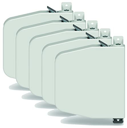 Mini Gurtwickler Aufputz 14mm - schwenkbarer Rolladen Gurtaufwickler für Jalousie und Rollo, Aufschraubwickler Rolladengurt Aufwickler Reparaturset - OHNE Gurt - 5 Stück