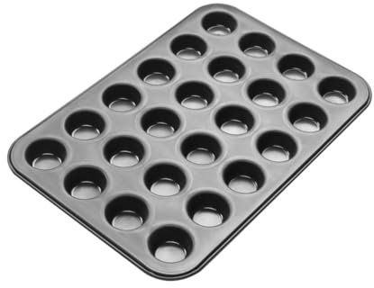 Zenker Stampo Muffin/Cup Cake a 24 Impronte Ø4,5cm, Black Metallic, Rivestimento Antiaderente (Colore: Nero), quantità: 1 Pezzo