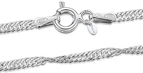 Amberta 925 Sterling Silber Panzerkette Halskette Größe 14 16 18 20 24 28 Zoll / 36 40 45 50 55 60 70 cm