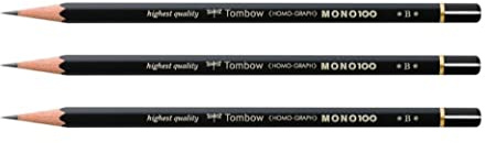 Tombow Set 3 Bleistifte Papier Mono 100 héxagonal Mine 2 mm bruchsicher B von 1