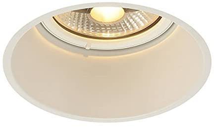 SLV LED Einbauleuchte HORN-T, rund, weiß | Dimmbarer Deckenstrahler, Innen-Beleuchtung | LED Spots, Deckenleuchte, Einbau-Spot, Decken-Spots, Einbau-Strahler | 1-strahlig, GU10 QPAR111