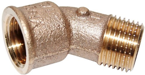 Viega 264208 Winkel 45 Grad Modell 3121 Rotguss einerseits Aussengewinde andererseits Innengewinde 1/2 Zoll
