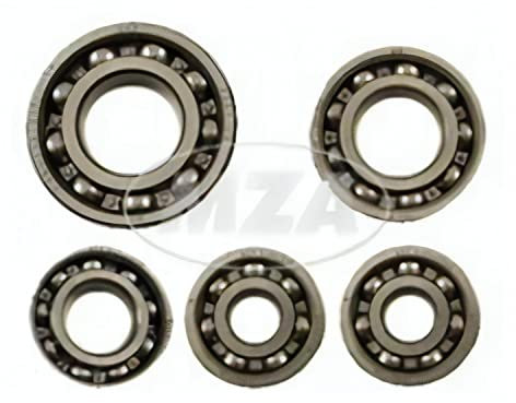 Kugellager SET Motor, 5-teilig - pass. für AWO S / T - (SKF-Markenlager - 2x 6204 C3 P63, 1x 6205 C3, 1x 6206 C3, 1x 6207 C3)