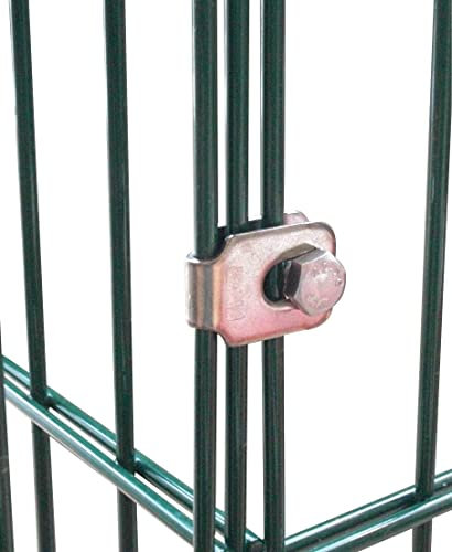 Eckverbinder, schwere Schelle, sicherer Halt für Gabionen, Zaun, Doppelstabmatten, Komposter, Hochbeete, Holzmieten aus deutscher Fertigung