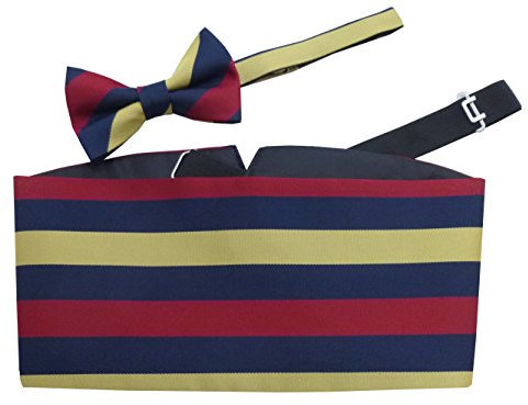 Royal Army Medical Corps Regimental Kummerbund-Set (inkl. Fliege und Einstecktuch), Marineblau, Creme, Rot, Cummerbund ONLY