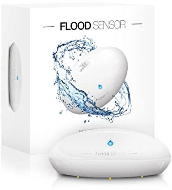 FIBARO Flood Sensor / Z-Wave Plus Wassermelder, Hochwasser, Leck und Temperatursensor, FGFS-101